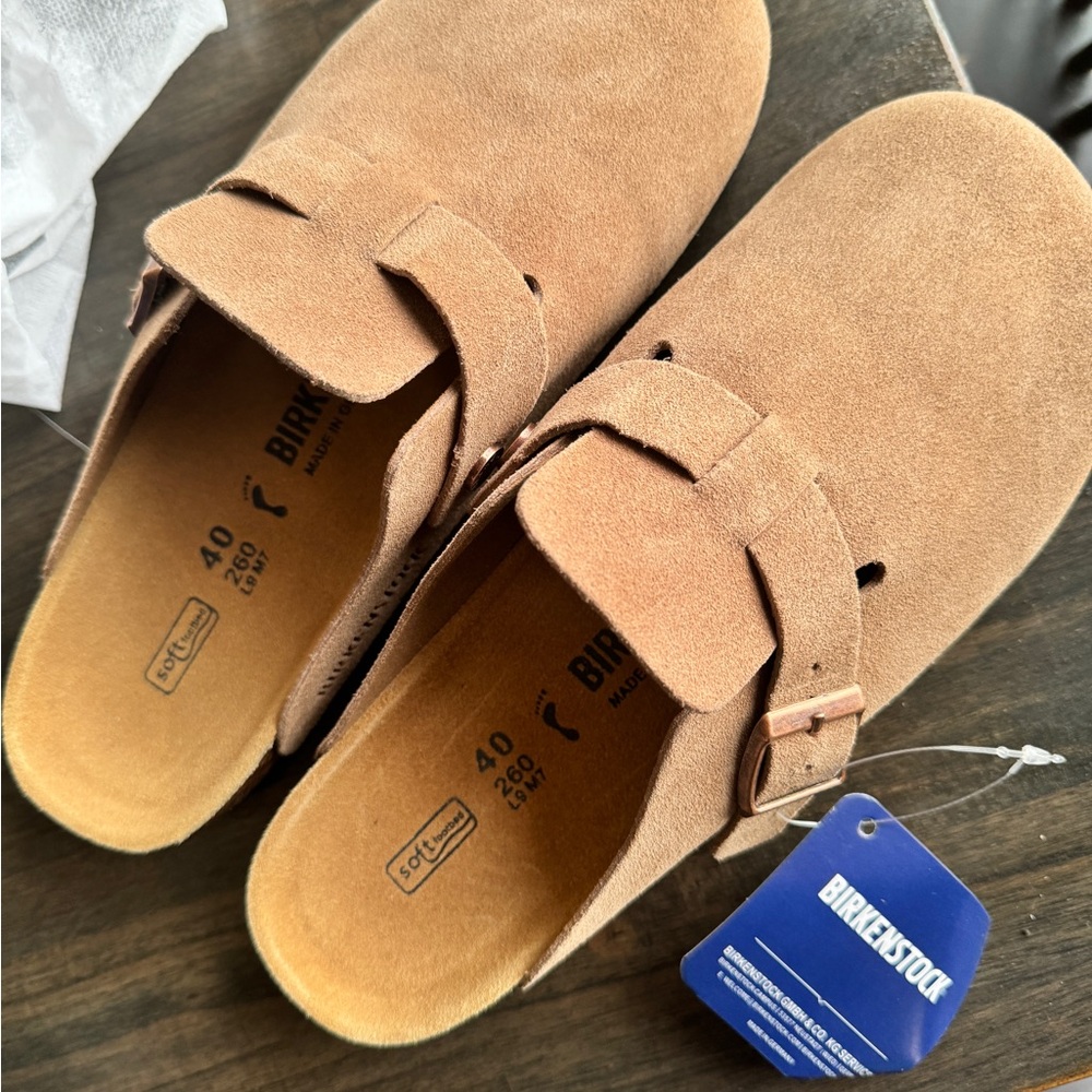 Boston Birkenstock Women's Tan Suede
